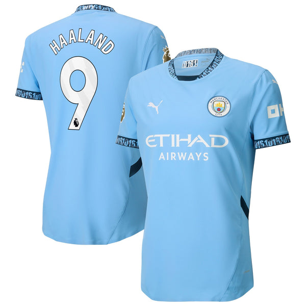 Erling Haaland Manchester City Puma 2024/25 Home Authentic Player Jersey - Light Blue