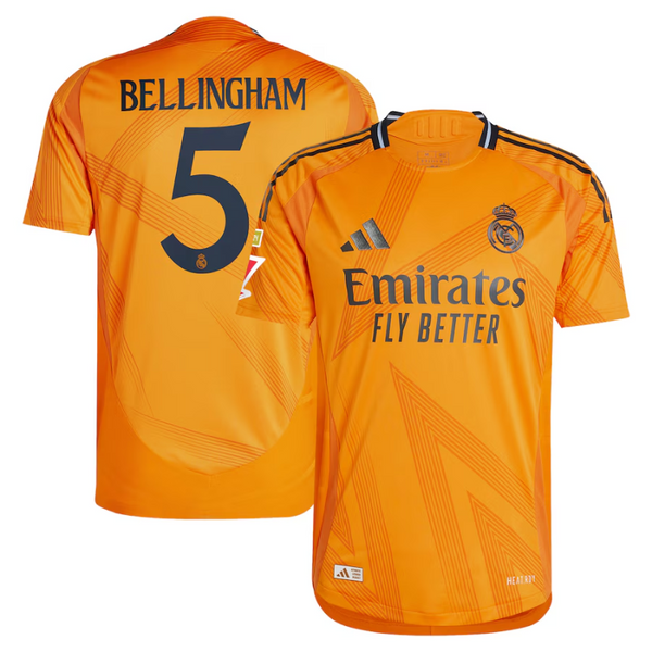 Jude Bellingham Real Madrid adidas 2024/25 Away Authentic Jersey - Orange