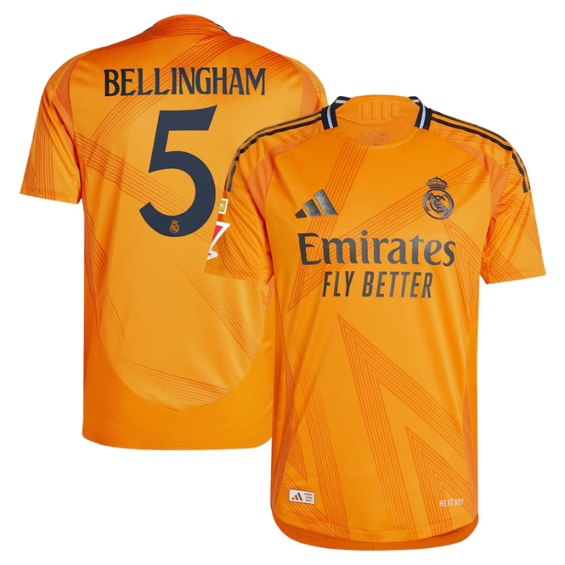 Jude Bellingham Real Madrid adidas 2024/25 Away Authentic Jersey - Orange