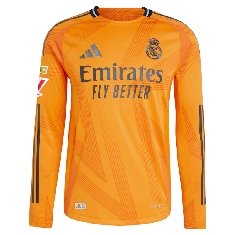 Jude Bellingham Real Madrid adidas 2024/25 Away Authentic Long Sleeve Player Jersey - Orange