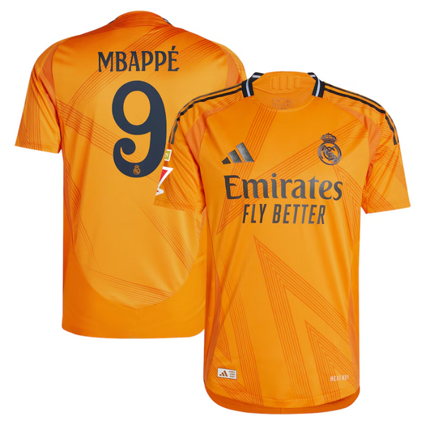 Kylian Mbappé Real Madrid adidas 2024/25 Away Authentic Jersey - Orange