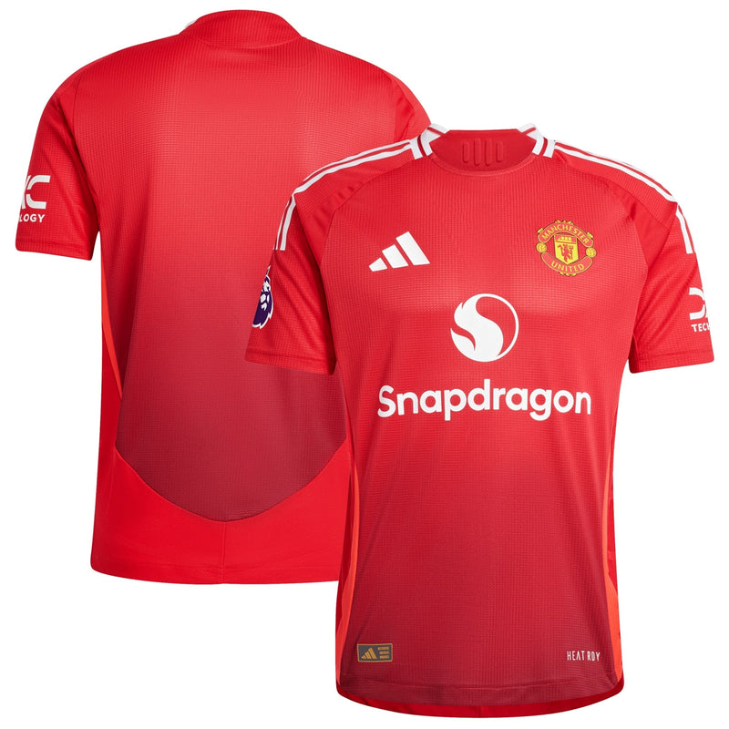 Manchester United adidas 2024/25 Home Authentic Patch Jersey - Red