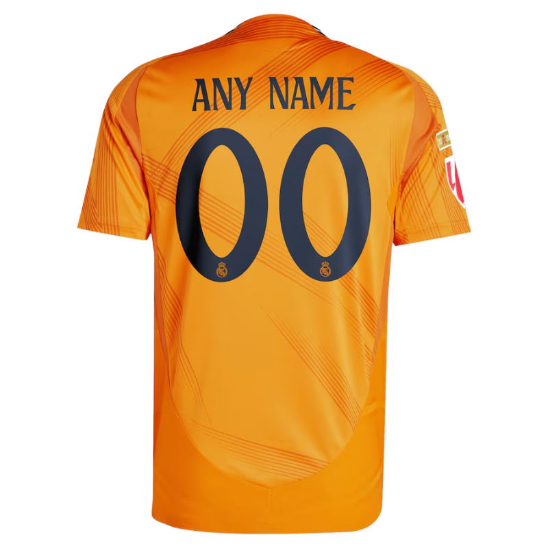 Real Madrid adidas 2024/25 Away Authentic Custom Jersey - Orange