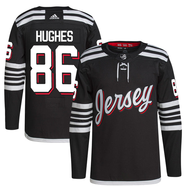 Jack Hughes New Jersey Devils adidas Alternate Primegreen Authentic Player Jersey - Black