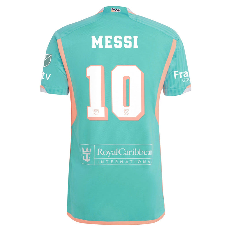 Lionel Messi Inter Miami CF adidas 2024 Archive Authentic Jersey - Aqua