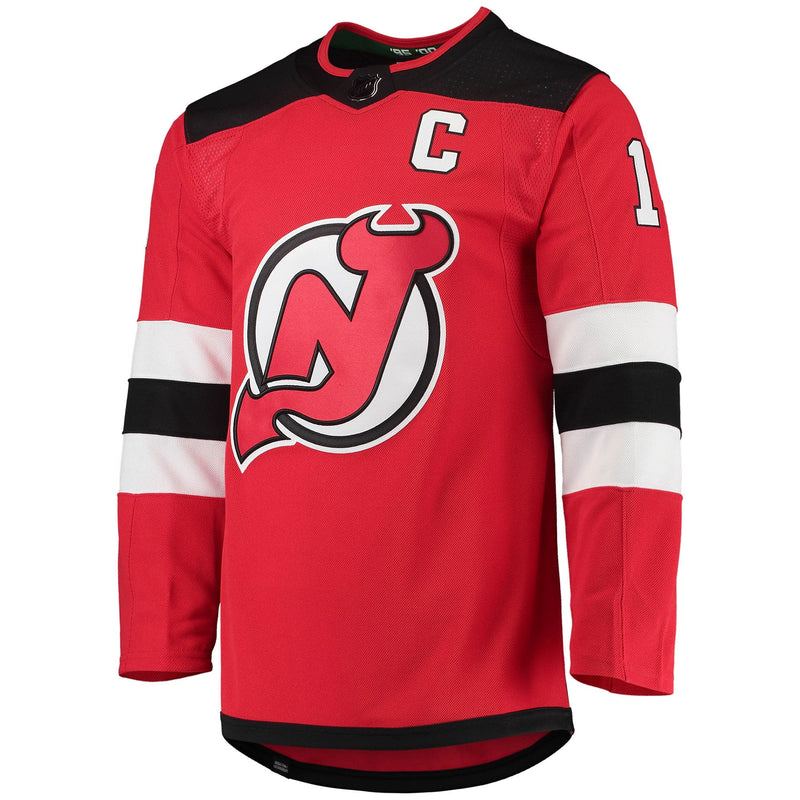 Nico Hischier New Jersey Devils adidas Home Primegreen Authentic Player Jersey - Red