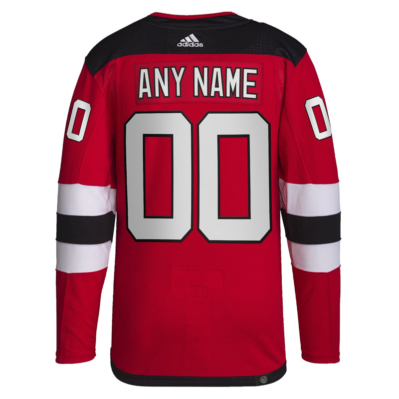 New Jersey Devils adidas  Home  Primegreen Authentic Custom Jersey - Red